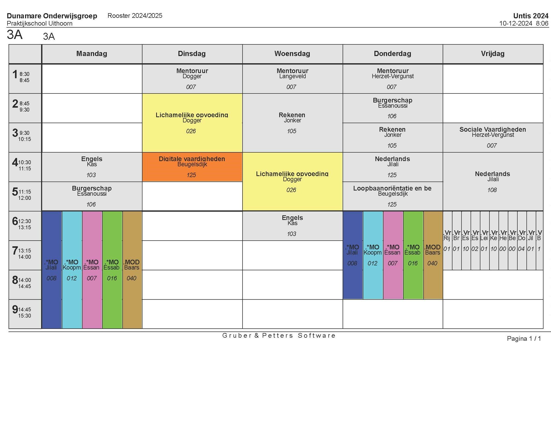 Rooster Klas 3A
